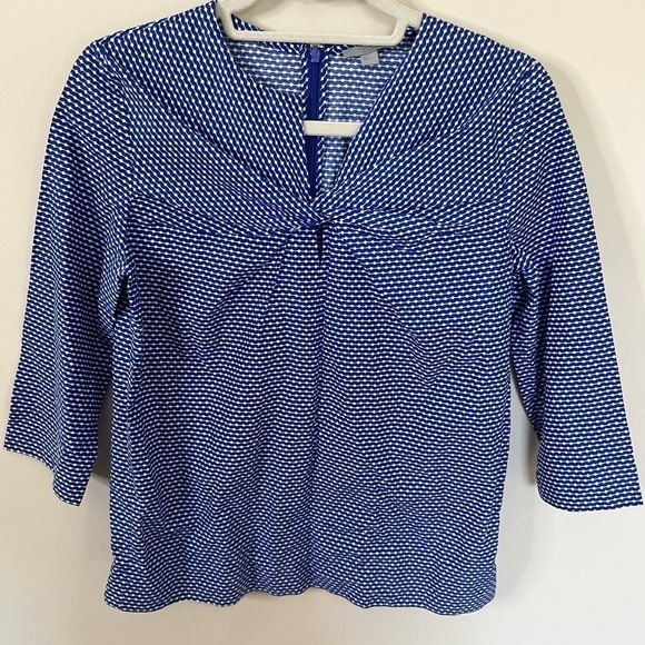 COS Twist Knot Blouse Blue Size 6 - Picture 1 of 8